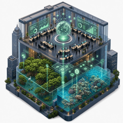isometric illustration of The Tropical Oil Palm & Soy Monoculture