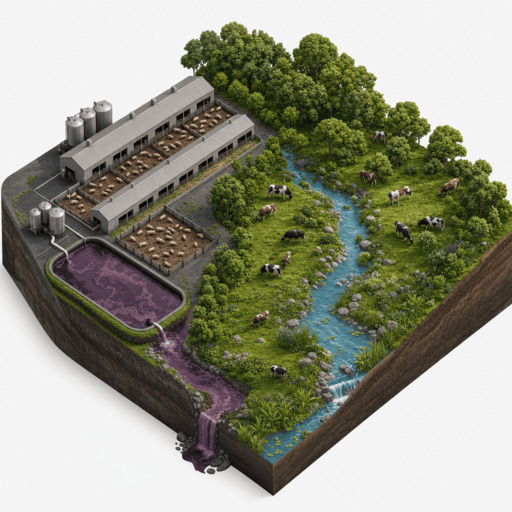 isometric illustration of The Tropical Oil Palm & Soy Monoculture