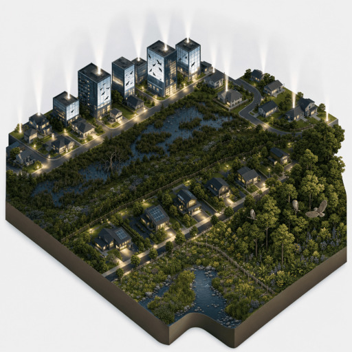isometric illustration of The Tropical Oil Palm & Soy Monoculture