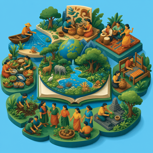 isometric biodiversity and culture image