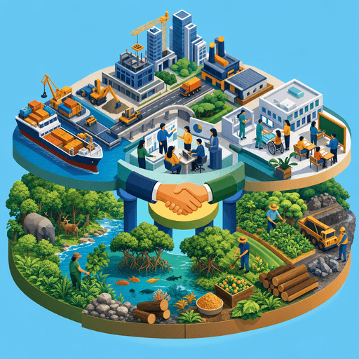 isometric biodiversity and economy image