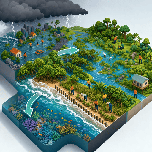 isometric biodiversity and flooding image