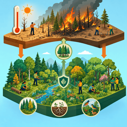isometric biodiversity and wildfires image